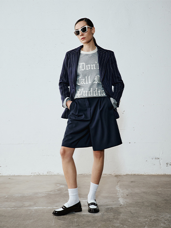 Completo Gessato Shorts Intrend