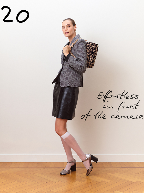 Coated A-line miniskirt