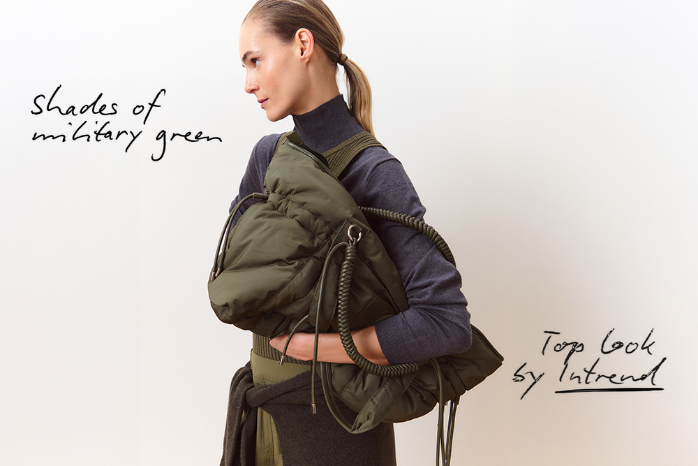 Green puffer bag